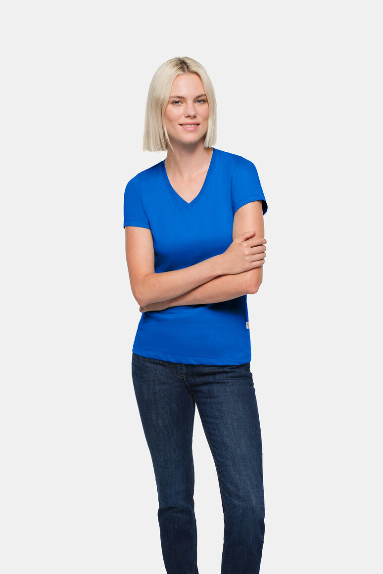 HAKRO Damen V-Shirt Classic - Royalblau - 5