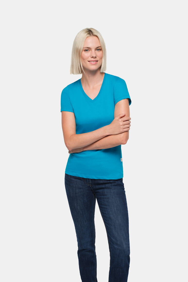 HAKRO Damen V-Shirt Classic - Smaragd - 5