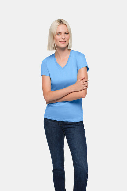 HAKRO Damen V-Shirt Classic - Malibublau - 5