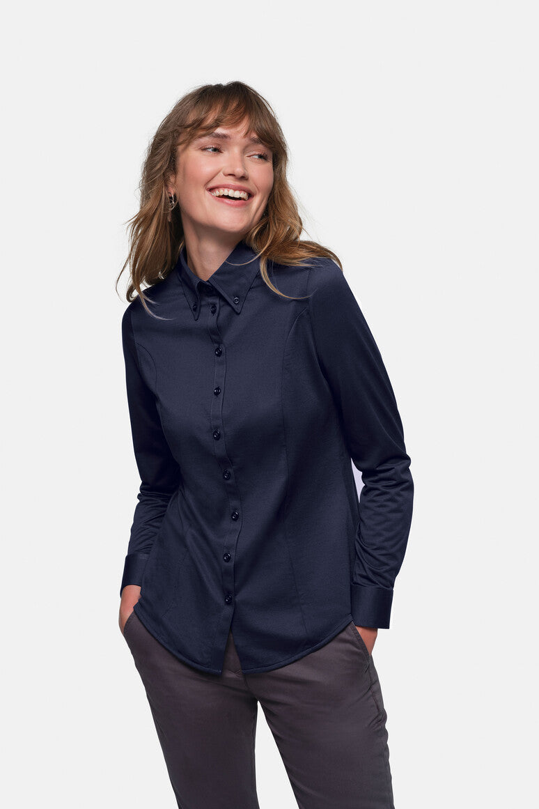 HAKRO Bluse Natural Stretch - Tinte - 5
