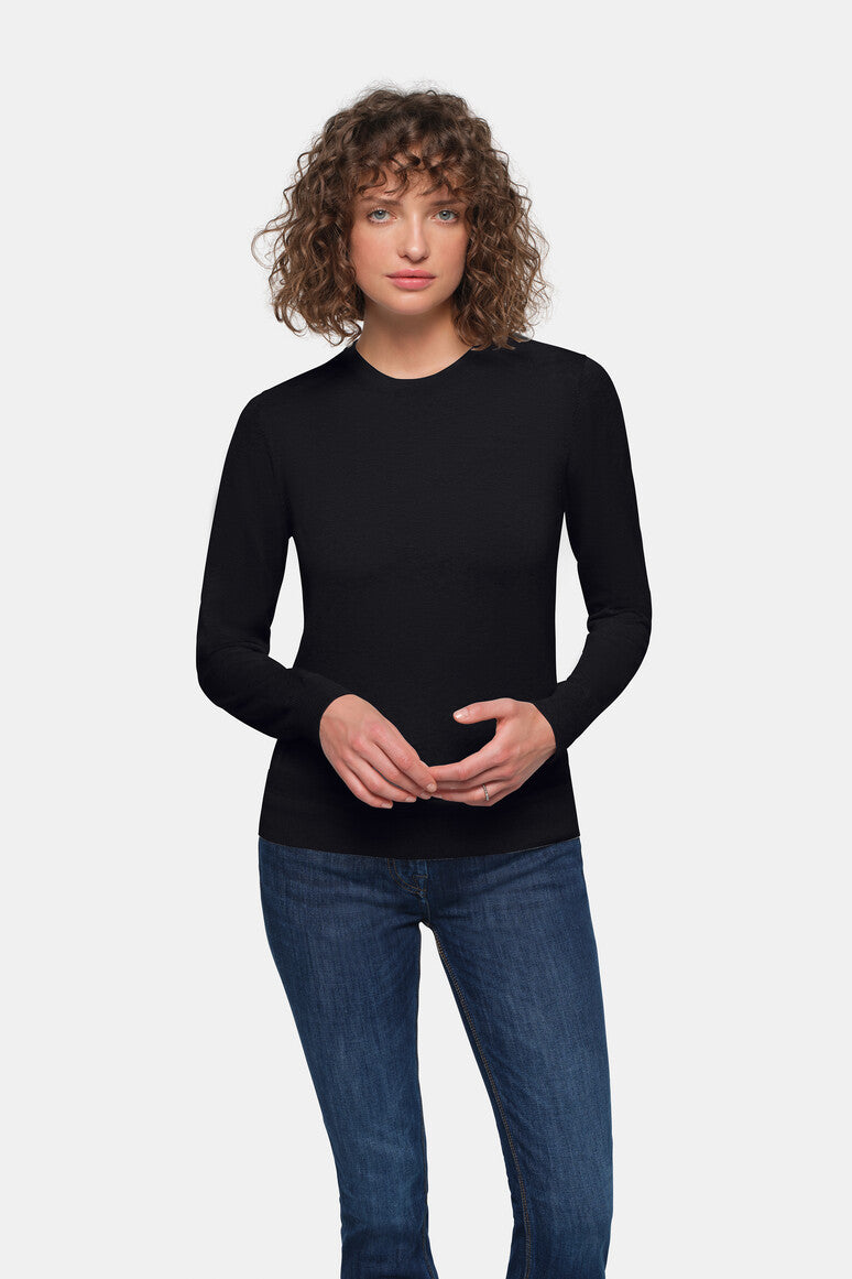 HAKRO Damen Pullover Premium-Baumwolle - Schwarz - 5