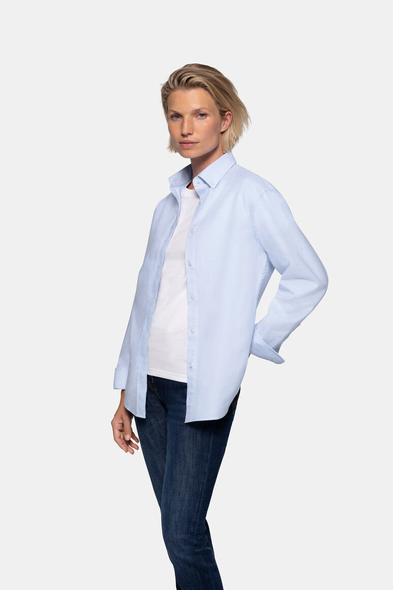 HAKRO Oxford Bluse - Himmelblau - 5