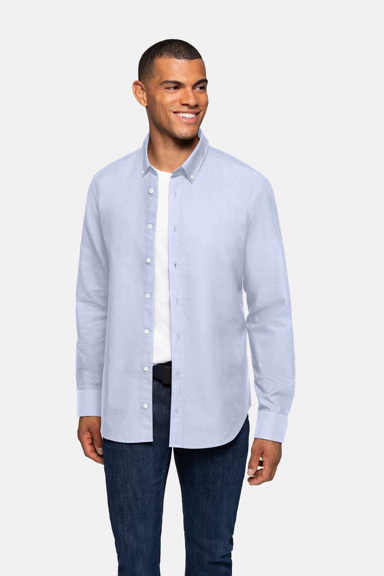 HAKRO Oxford Hemd - Himmelblau - 5