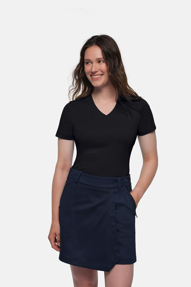 HAKRO COTTON TEC® Damen V-Shirt - Schwarz - 5