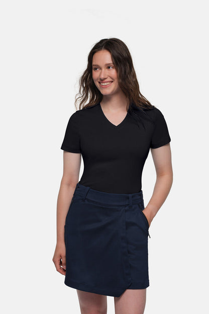 HAKRO COTTON TEC® Damen V-Shirt - Schwarz - 5
