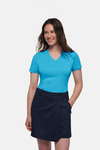 HAKRO COTTON TEC® Damen V-Shirt - Smaragd - 5