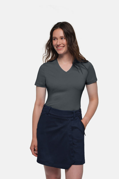 HAKRO COTTON TEC® Damen V-Shirt - Anthrazit - 5