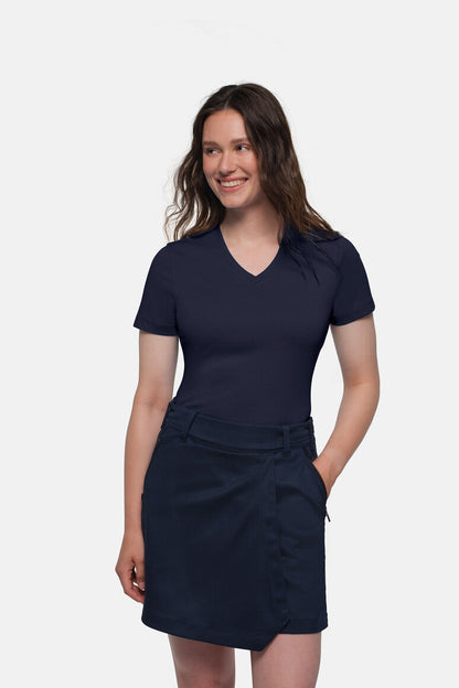 HAKRO COTTON TEC® Damen V-Shirt - Tinte - 5