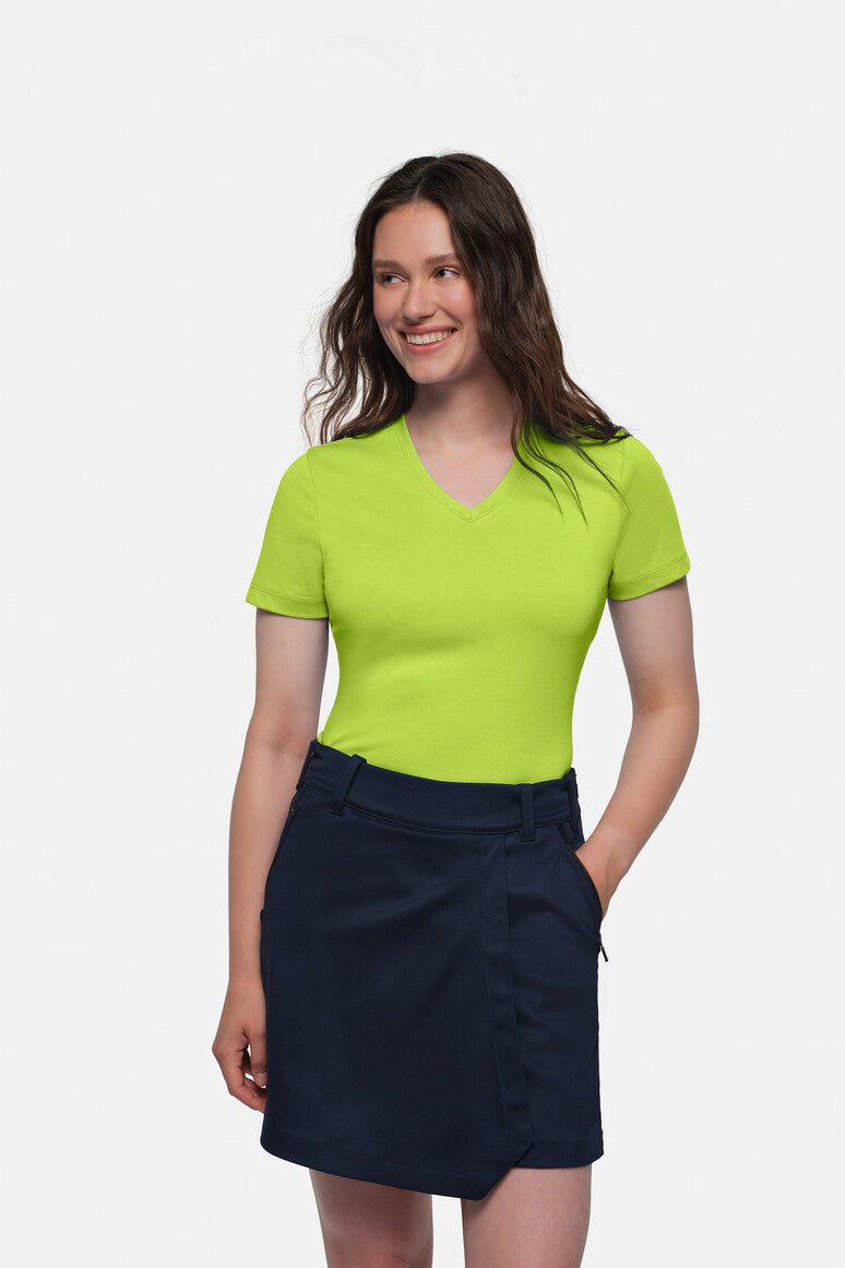 HAKRO COTTON TEC® Damen V-Shirt - Kiwi - 5