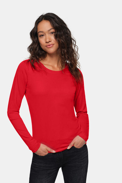 HAKRO Damen Longsleeve Classic - Rot - 5