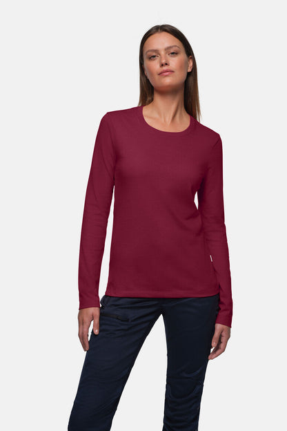 HAKRO Damen Longsleeve MIKRALINAR® - Weinrot - 5