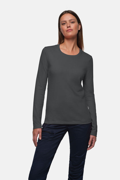 HAKRO Damen Longsleeve MIKRALINAR® - Karbongrau - 5