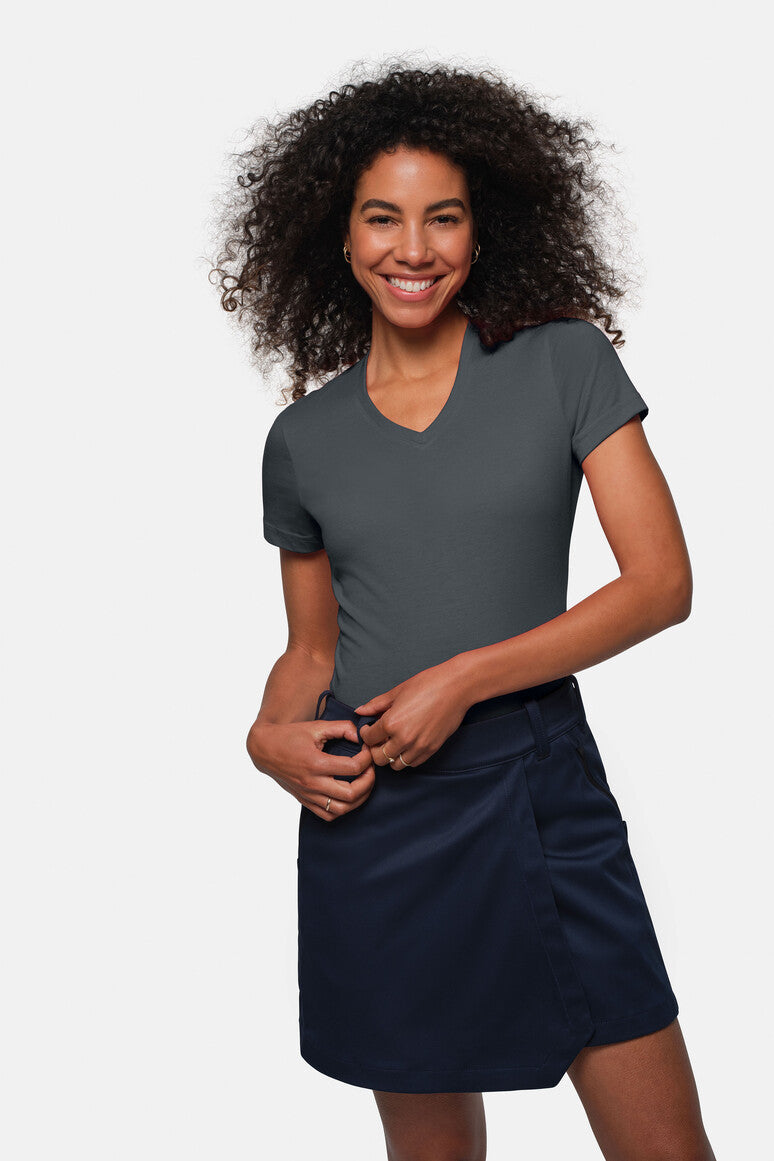 HAKRO Damen V-Shirt MIKRALINAR® - Anthrazit - 5