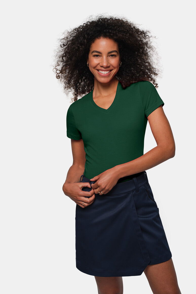 HAKRO Damen V-Shirt MIKRALINAR® - Tanne - 5