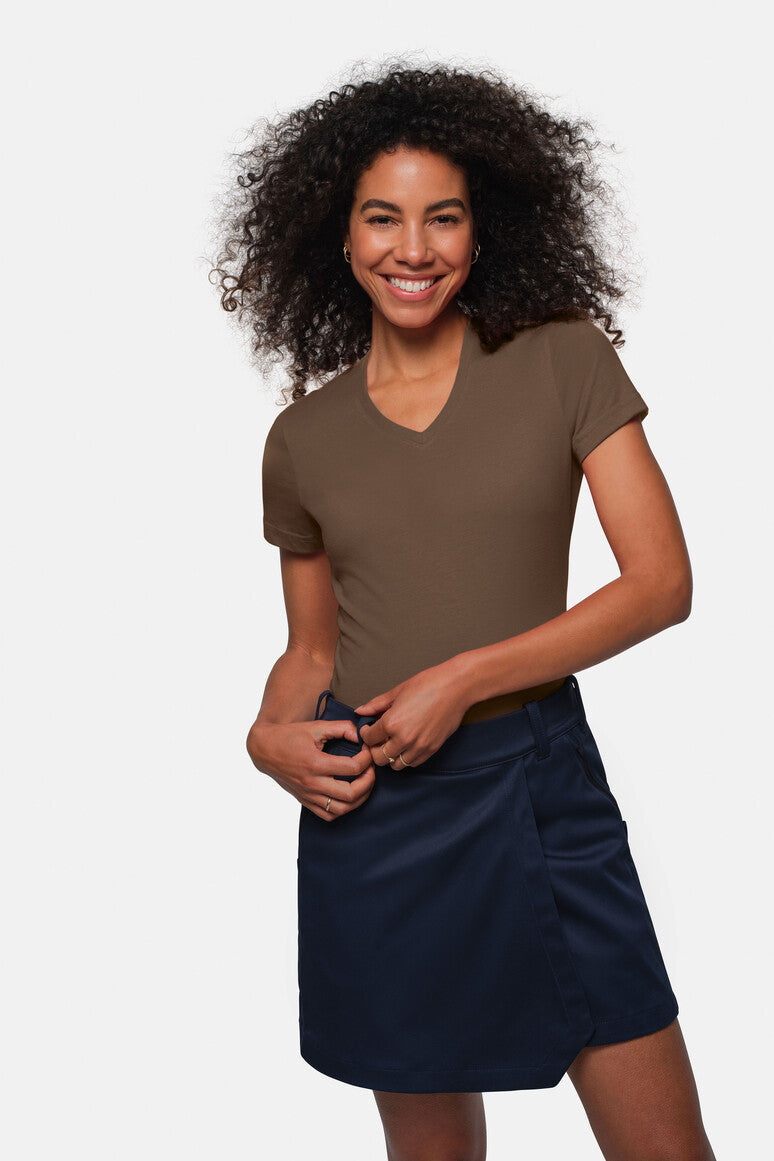 HAKRO Damen V-Shirt MIKRALINAR® - Nougat - 5