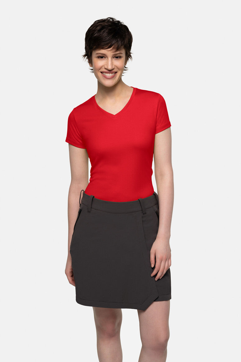 HAKRO Damen V-Shirt COOLMAX® - Rot - 5