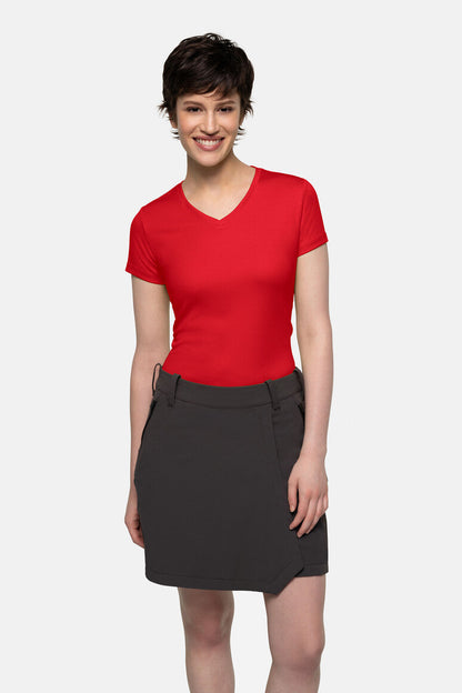 HAKRO Damen V-Shirt COOLMAX® - Rot - 5
