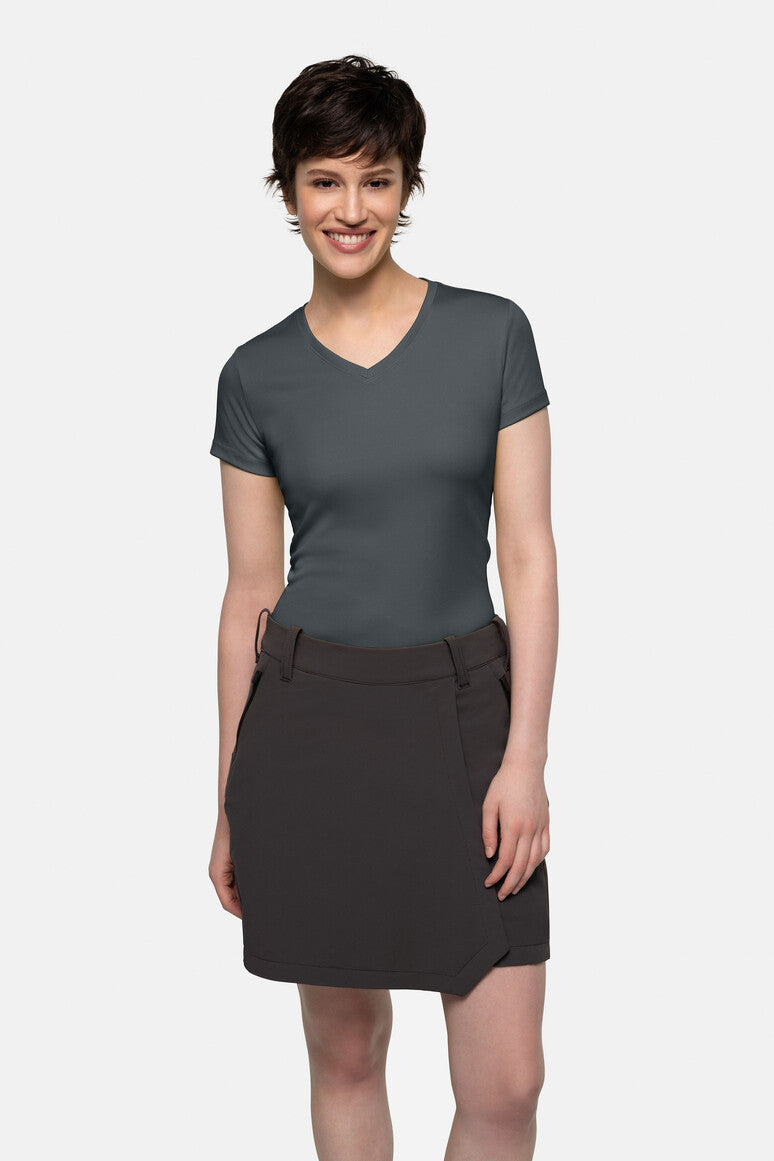 HAKRO Damen V-Shirt COOLMAX® - Anthrazit - 5
