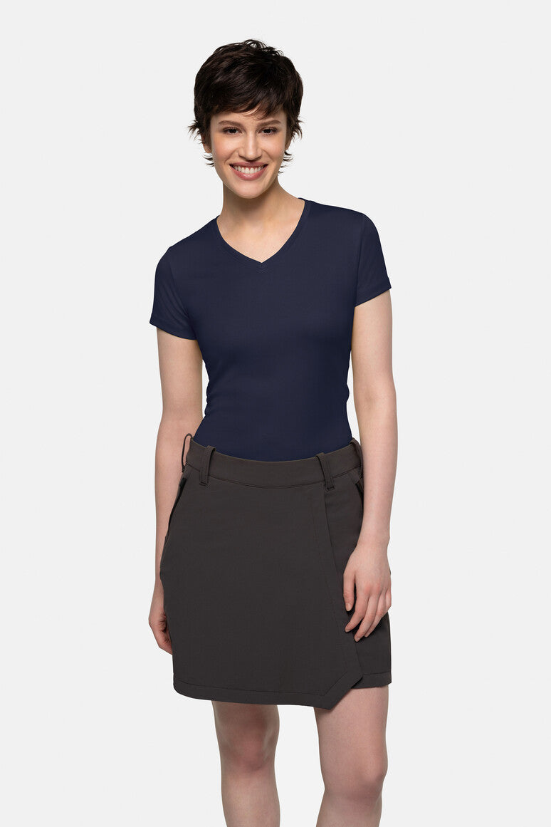 HAKRO Damen V-Shirt COOLMAX® - Tinte - 5
