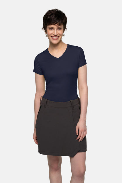 HAKRO Damen V-Shirt COOLMAX® - Tinte - 5