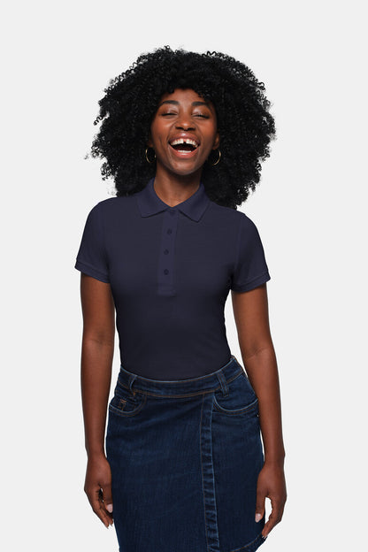 HAKRO Damen Poloshirt Pima-Baumwolle - Tinte - 5