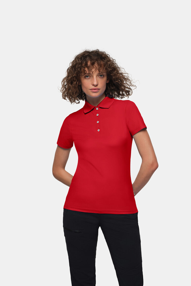 HAKRO Damen Poloshirt COOLMAX® - Rot - 5