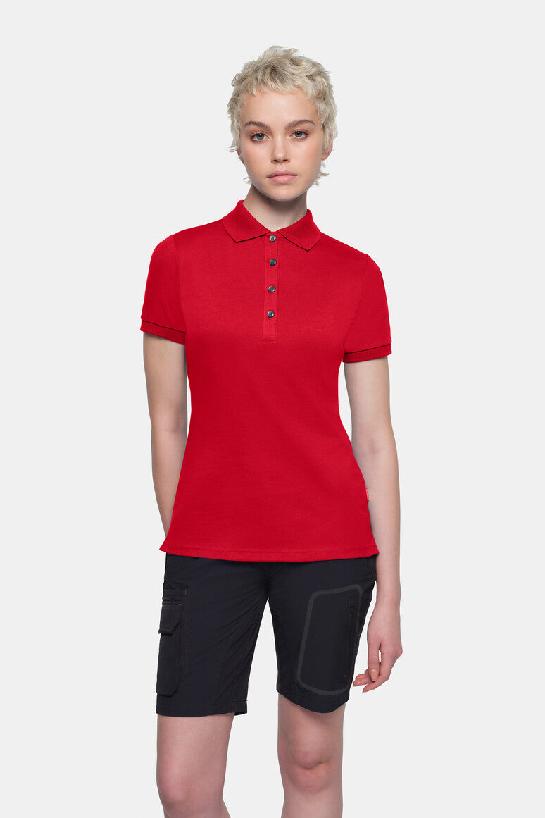 HAKRO COTTON TEC® Damen Poloshirt - Rot - 5