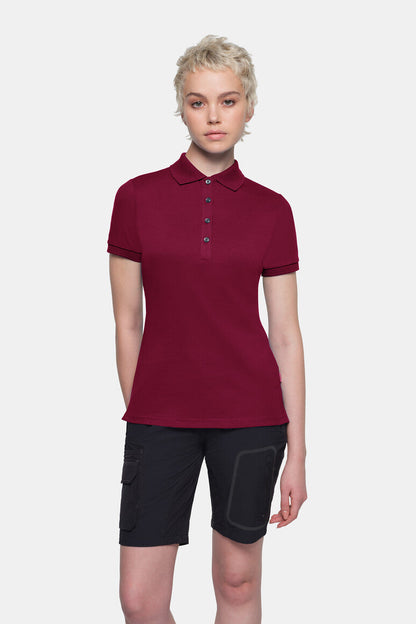 HAKRO COTTON TEC® Damen Poloshirt - Weinrot - 5
