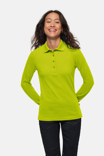 HAKRO Damen Longsleeve-Poloshirt MIKRALINAR® - Kiwi - 5