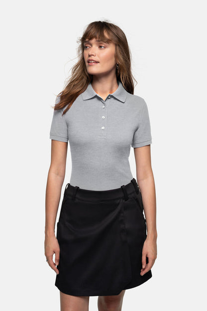HAKRO Damen Poloshirt MIKRALINAR® - Grau meliert - 5