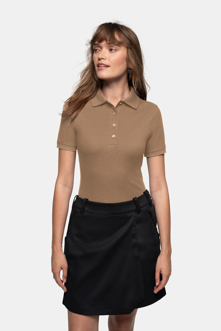 HAKRO Damen Poloshirt MIKRALINAR® - Nougat - 5