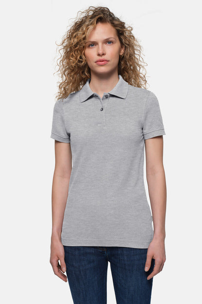 HAKRO Damen Poloshirt Top - Grau meliert - 5