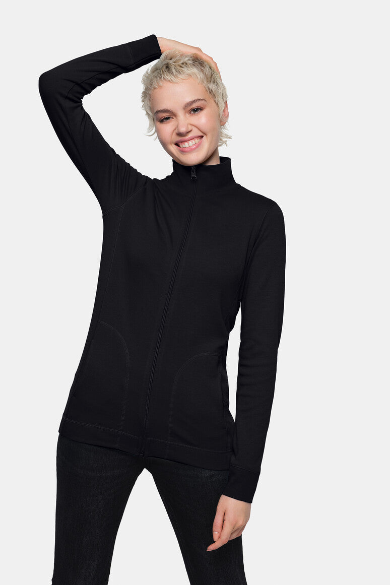 HAKRO Damen Interlockjacke - Schwarz - 5