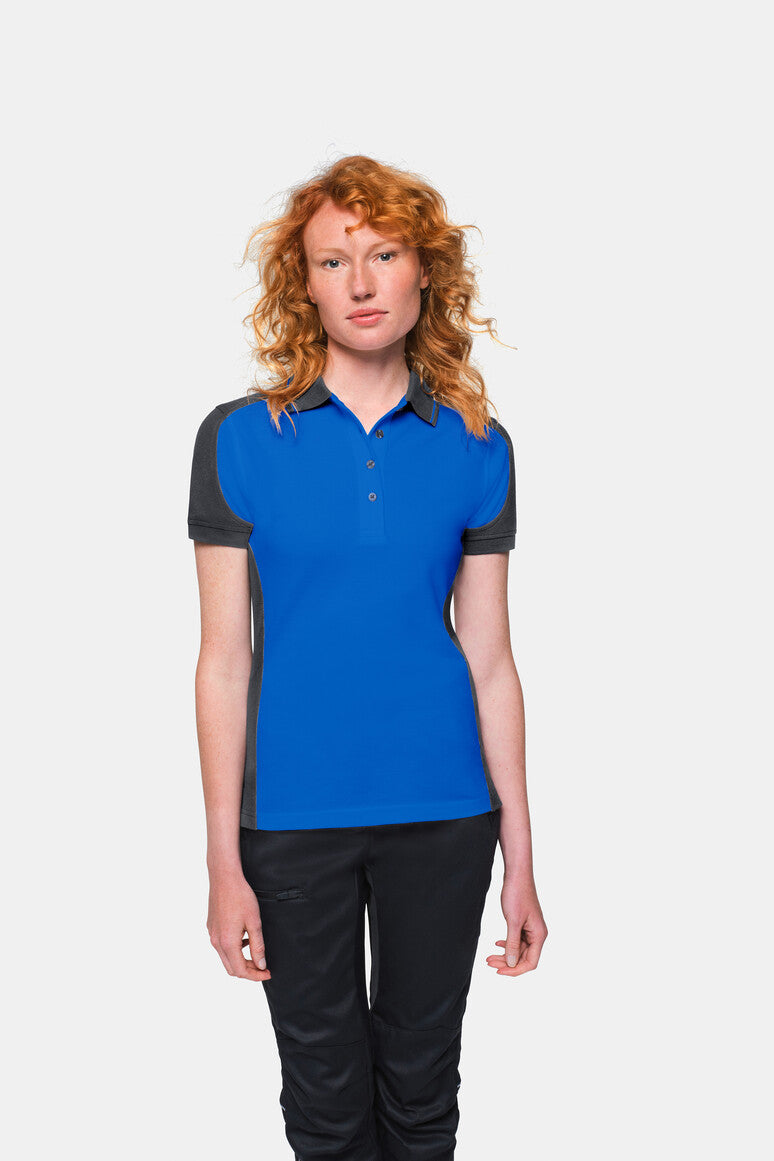 HAKRO Damen Poloshirt Contrast MIKRALINAR® - Royalblau/anthrazit - 5