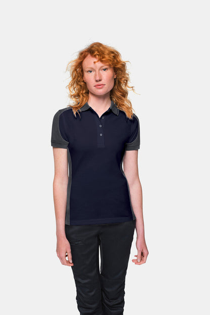 HAKRO Damen Poloshirt Contrast MIKRALINAR® - Tinte/anthrazit - 5