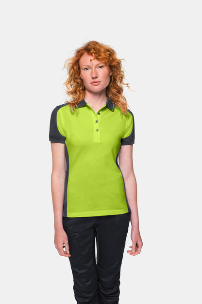 HAKRO Damen Poloshirt Contrast MIKRALINAR® - Kiwi/anthrazit - 5