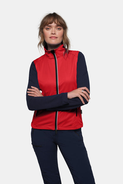 HAKRO Damen Light-Softshellweste - Rot - 5