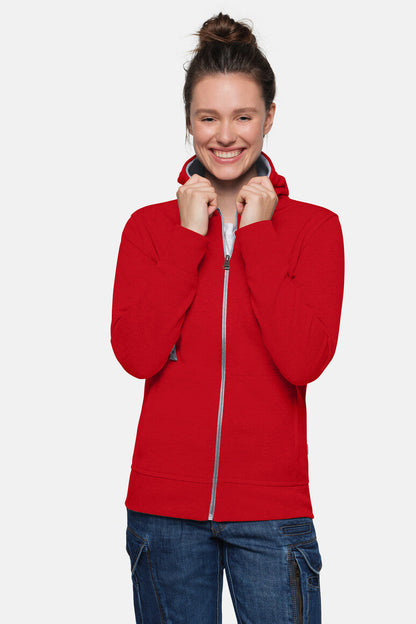 HAKRO Damen Kapuzenjacke Bonded ECO - Rot/silber - 5