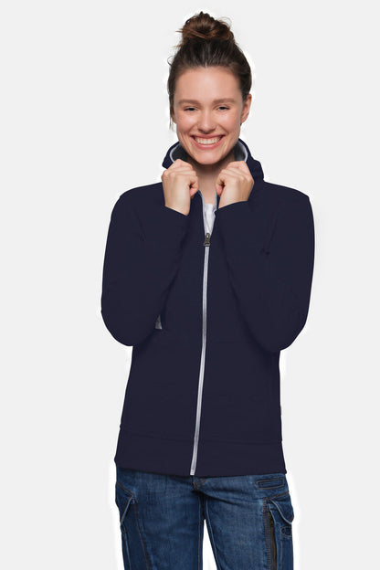 HAKRO Damen Kapuzenjacke Bonded ECO - Tinte/silber - 5