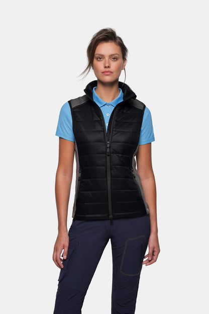 HAKRO Damen Hybridweste Contrast - Schwarz - 5