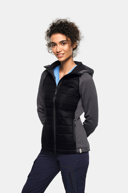 HAKRO Damen Kapuzen-Hybridjacke Contrast - Schwarz - 5