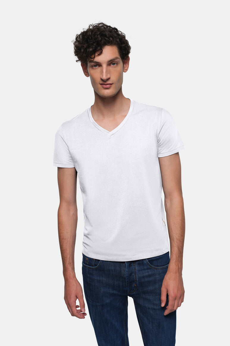 HAKRO V-Shirt Stretch - Weiß - 5