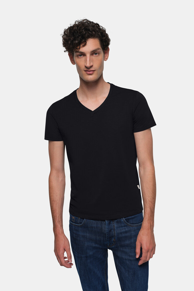 HAKRO V-Shirt Stretch - Schwarz - 5