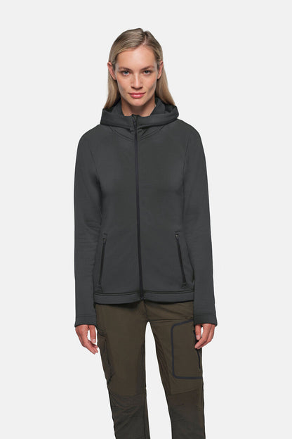 HAKRO Damen Kapuzen-Tecjacke ECO - Karbongrau - 5