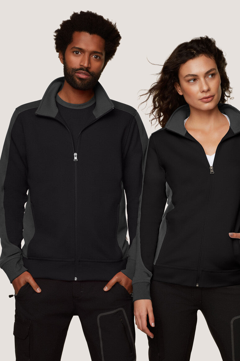 HAKRO Damen Sweatjacke Contrast MIKRALINAR® - Schwarz/anthrazit - 5