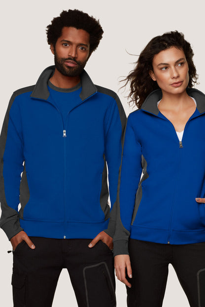 HAKRO Damen Sweatjacke Contrast MIKRALINAR® - Royalblau/anthrazit - 5