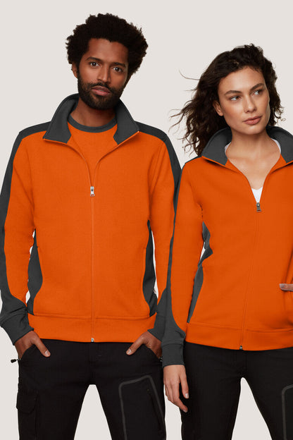 HAKRO Damen Sweatjacke Contrast MIKRALINAR® - Orange/anthrazit - 5
