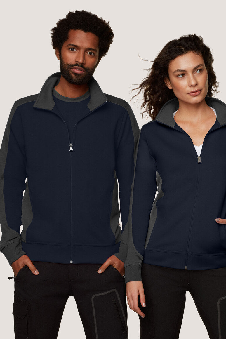 HAKRO Damen Sweatjacke Contrast MIKRALINAR® - Tinte/anthrazit - 5