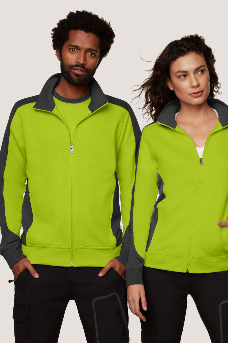 HAKRO Damen Sweatjacke Contrast MIKRALINAR® - Kiwi/anthrazit - 5