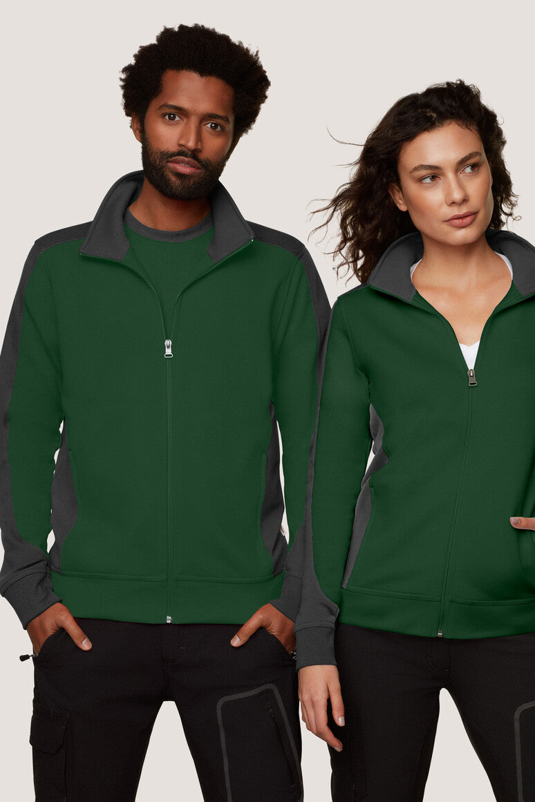 HAKRO Damen Sweatjacke Contrast MIKRALINAR® - Tanne/anthrazit - 5